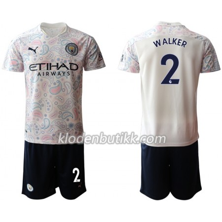 Manchester City Kyle Walker 2 Barn Tredjedraktsett 2020-2021 Kortermet (+ Korte bukser)
